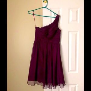 Le chateau one shoulder dress. Thin strap just for photo and hanging.